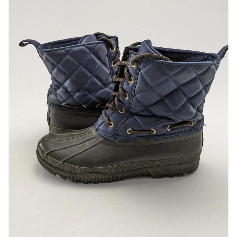 Womens Sperry Top Sider Gosling Waterproof Quilted Blue Lace‎ Up STS83694 Size 9